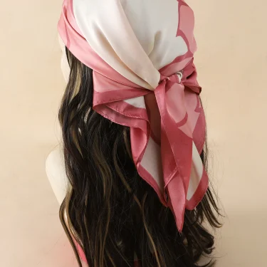 Luxury Brand 2025 Silk Square Scarf Women Cat Neck Hair Tie Band Beach Hijab Kerchief Head Headbands Bandana Female Foulard 70cm 5