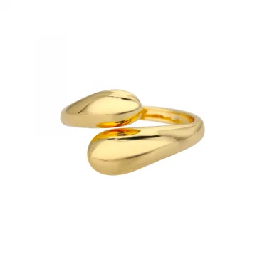 Stainless Steel Rings For Women 2025 Trend Open Gold Color Double Bead Ball Ring Wedding Aesthetic Jewelry Couple Gift anillos 6