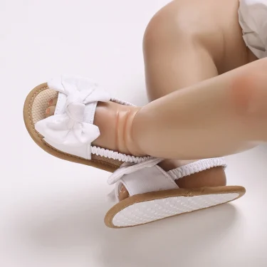 Infant Non-Slip First Walkers Footwear 0-18 Months Baby Girls Sweet Flowers Sandals Summer Soft Sole Flat Princess Dress Shoes 6