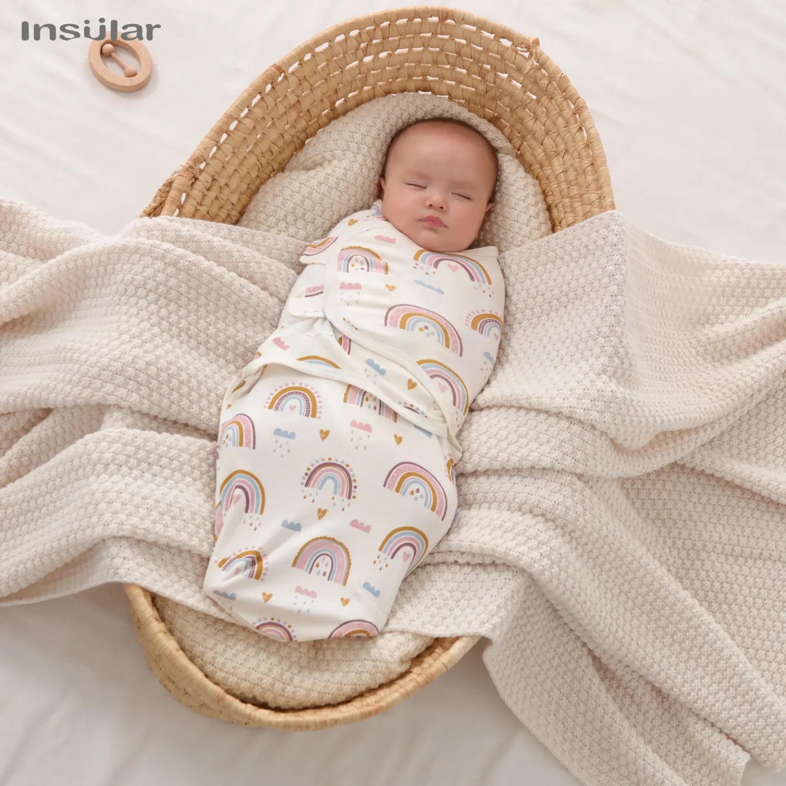 Insular 1pc Baby Swaddle Wrap Soft Cocoon Baby Blankets Newborn Swaddle Wrap Infant Wrap Blanket Warm Baby Bedding Blanket 1