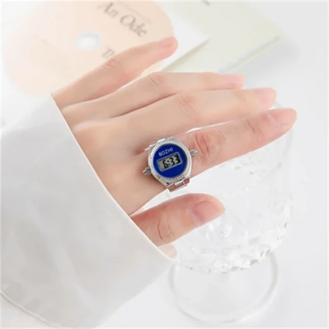 The New Electronic Watch Can See The Time Creative Ring Finger Watch Simple Men And Women Ring Watch 5