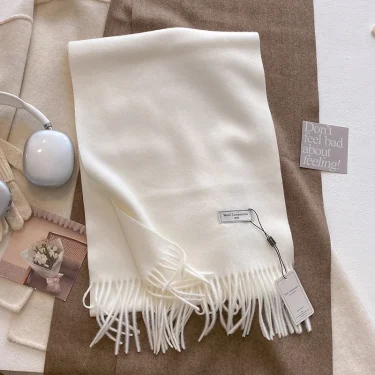 Luxury Winter Wool Scarf Women Cashmere Warm Pashmina Brand Foulard Female Shawls Wraps Thick Soft Bufanda Scarves Stole 2025 2