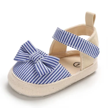Newborn Toddler Baby Shoes Girl Baby Crib Shoes Princess Flower Bow Baby Cotton Sole First Walker Sneakers 0-18 Months 6