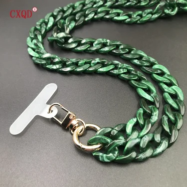 120cm Bevel Design Anti-lost Phone Lanyard Rope Neck Strap Colorful Portable Acrylic Cell Phone Chain Accessories Gifts Outdoor 5