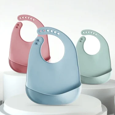 Baby Bib Adjustable Waterproof Bibs Babies Soft Edible Silicone Newborn Saliva Dripping Towel Drooling Children Scarf BPA Free 2