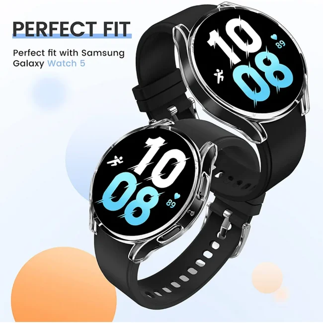 Protector Case For Samsung Galaxy Watch 4 5 6 7 40mm 44mm Cover Coverage Silicone TPU Bumper Screen Protection Full Accessories 5