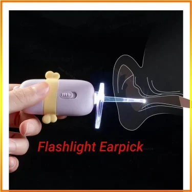 LUSN Cartoon Baby Ear Cleaner Earwax Removal Tool Flashlight Earpick Ear Cleaning Luminous Ear Curette Light Spoon For Children 1