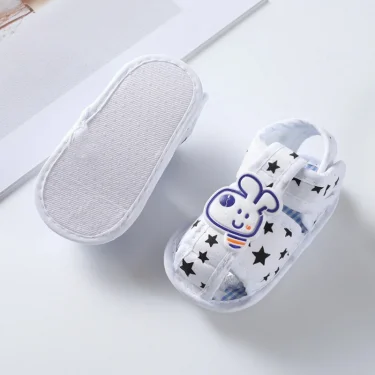 NEW Summer 0-12 Months Newborn Baby Boys Cartoon Printing Soft Crib Shoes Infant First Walker Anti Slip Sandals Soft Sole Shoes 3