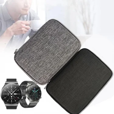 Smart Watch Band Organizer,Nylon Waterproof Watch Bands Storage Bag,Portable Electronics Travel Watch Straps Carrying Case Pouch 4