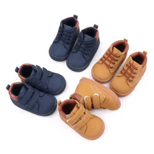 Kid Casual Shoes Rubber Sole Anti-slip Ankle-covered 1-3 Years Children Boys and Girls Outdoor Walking Shoes Fashion BLS3031 1