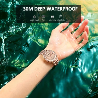 POEDAGAR Watch Women New Fashion Luxury Stainless Steel Wristwatch Bracelet Simple Rose Gold Waterproof Luminous Ladies Watches 4