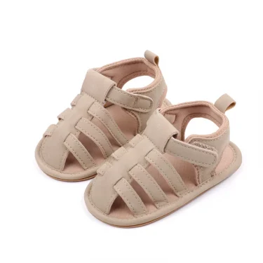 Baby Shoes Newborn Toddler 0-9-18 Months Prewalking Outdoor Summer Sandal Beach Walking Shoes 2024 New Style PU and TPR BHX3206 4