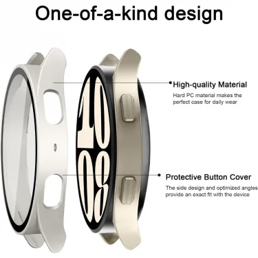 Screen Protector Case for Samsung Galaxy Watch 7 6 5 4 40mm 44mm Matte Hard PC Case+ Tempered Glass Full Protective Cover Bumper 4