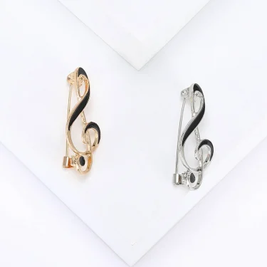 Stylish Simple Music Note Pin for Women Unisex Enamel Musics Symbol Brooches Event party backpack decoration clothes accessories 3
