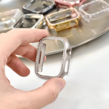 Hard PC Frame Diamond Case For Apple Watch Series 10 42mm 46mm Protective Cover 40MM 44MM for iWatch 4 5 6 SE 7 8 9 41MM 45MM 2