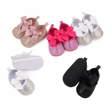 Baby Beautiful Shoes High Quality Newborn Toddler Girls Sneaker Spring and Summer Sandal Cute Bowknot Shiny Diamonds BBW3204 3