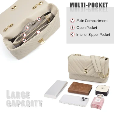 FOXER Women Flap Shoulder Cossbody Bag Fashion Luxury Split Leather Underarm Bag For Lady High Quality Christmas Gifts 4