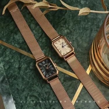 Vintage Classic Ladies Watch Stainless Steel Strap Rectangular Dial Women Quartz Wristwatch Dropshipping Reloj De Mujer 3