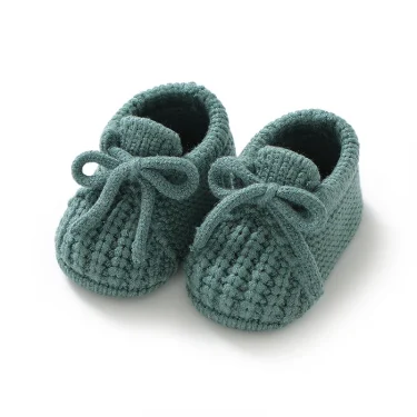 Newborn Baby Shoes Knitted Infant Boys Girls First Boots Fashion Solid Toddler Kid Bed Footwear 0-18M Warm Clothing Accessories 3