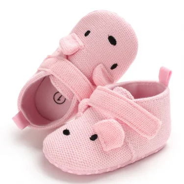Pink Baby Shoes Princess Fashion Sneakers Infant Toddler Soft sole Anti Slip First Walkers 0-1 year old baby Christening Shoes 5