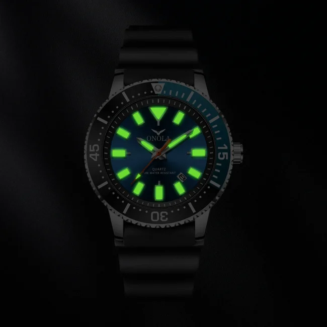HOT Business Men's Fully Automatic Mechanical Watch ONOLA Genuine Leather Waterproof Casual Watch Men's Clock 5