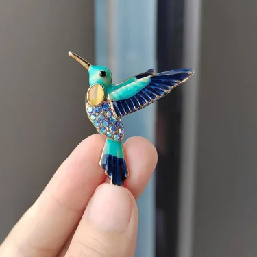 Fashionable Hummingbird Brooch Rhinestone Accessories High-end Women's Brooch Party Accessories 1