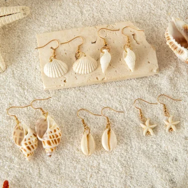 Tocona 5pair/sets Bohemian Conch Shell Earrings Set for Women Exuquisite Starfish Summer Jewelry Accessories сережки 26904 1