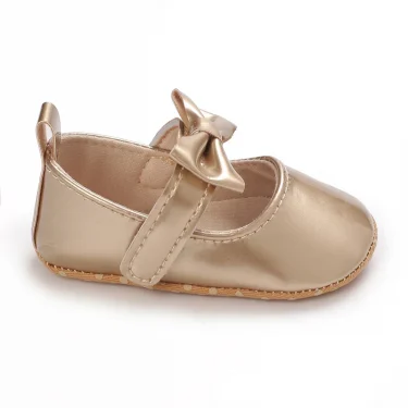 Fashionable Series Baby Shoes Girl Baby Cute Bow PU Princess Shoes Soft Cloth Sole Comfortable Walking Shoes Spring and Autumn 5
