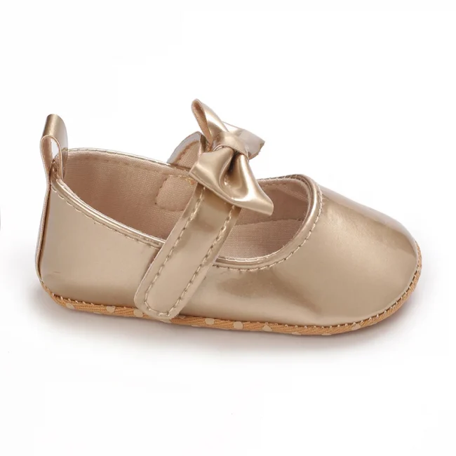 Fashionable Series Baby Shoes Girl Baby Cute Bow PU Princess Shoes Soft Cloth Sole Comfortable Walking Shoes Spring and Autumn 5