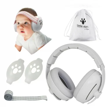 Baby Ear Protection Noise Cancelling Headphones 2-in-1 Convertible Design Noise Reduction Earmuffs for Infant Improves Sleep 1