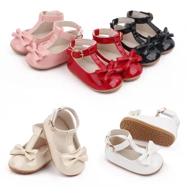 Baby Princess Shoes Hign Quality Soft PU for Newborn Toddler Girl 0-18Months Multiple Color Choices Spring and Summer Party Shoe 1