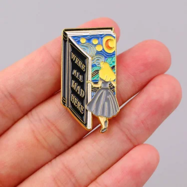 Starry Sky Brooches for Women Fairy Tale Girl Enamel Pins Badges Lapel Pins for Backpack Art Jewelry Clothing Accessories Gift 5