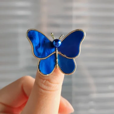 2025 Fritillary Butterfly Brooch Women's premium feeling niche Pearl pin corsage suit jacket brooch accessory 5