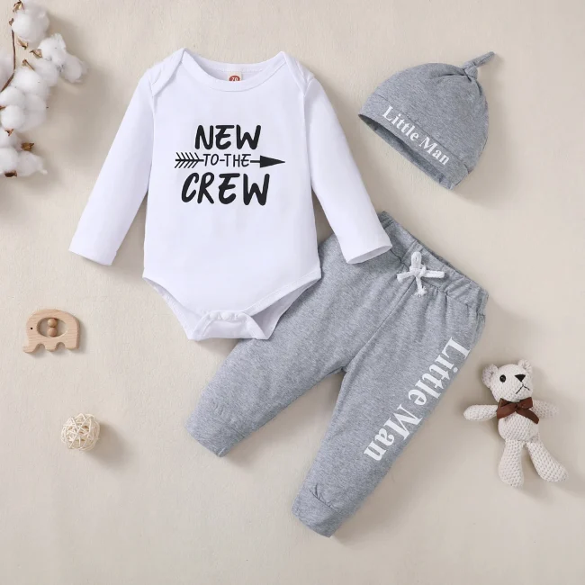 Winter Newborn Infant 0-24M Baby Boy Long Sleeves Cotton Hooded Letter Fashion Baby Hoodies Clothing 6