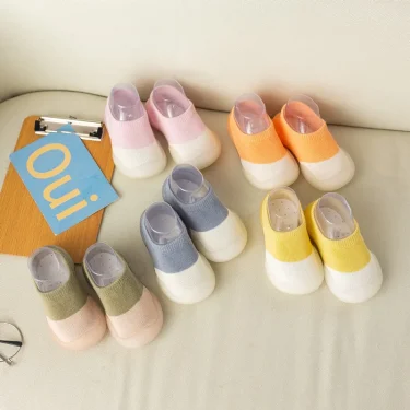 2025 Baby Socks Shoes Infant Color Matching Cute Kids Boys Shoes Soft Soled Child Floor Socks Shoes Toddler Girls First Walkers 4