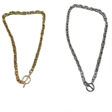 Fashion New Chunky Chain Necklace Women Simple Toggle Clasp Stainless Steel Chain Necklace For Women Jewelry Gift 6