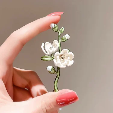 Enamel Daisy Flower Brooches For Women Shiny Zircon Daisy Flower Lapel Pins Fashion Elegant Floral Badge Wedding Jewelry 6
