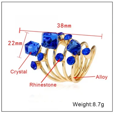 Trendy Irregular Crystal Aesthetic Rings for Women Y2K Gothic Large Stone Knuckle Rings Rhinestone Geometric Zircon Jewelry Gift 6