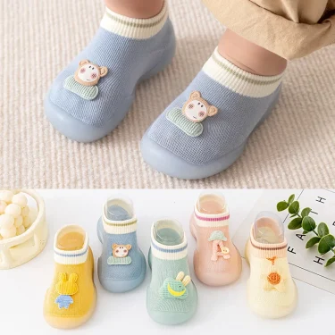 Men and Women Baby Toddler Shoes Infants and Toddlers Spring and Autumn Soft Bottom Indoor Children's Shoes Cartoon Socks Shoes 2