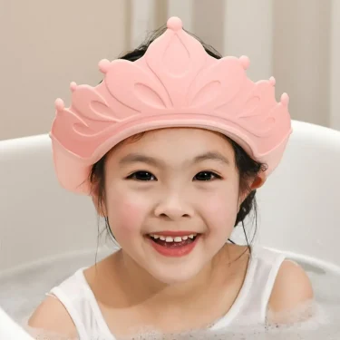 Shampoo Shield Bath Head Cover Baby Shower Cap Adjustable Hair Wash Hat for Newborn Infant Ear Protection 5