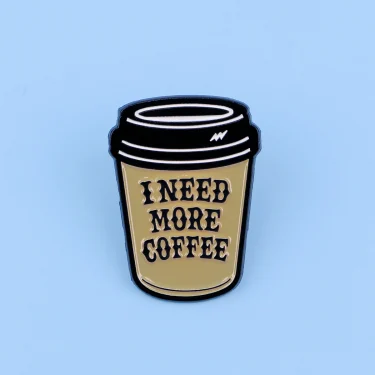 Quote Coffee Series Men Lapel Pins for Backpacks Brooch for Clothes Enamel Pin Women's Briefcase Badges Jewelry Accessories 4