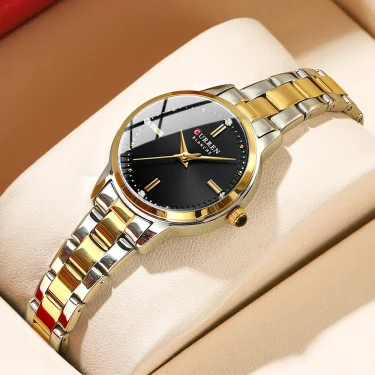 CURREN Women's Watches Fashion Original Quartz Wrist Watch for Ladies Roman Dial Dazzling Diamond Waterproof Luminous Luxury New 1