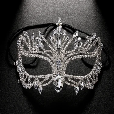 Crystal Mask Full Face Costume Women Decorations Birthday Rhinestone Fashion Club New Hair Jewlery Wedding Accessories Carnival 2