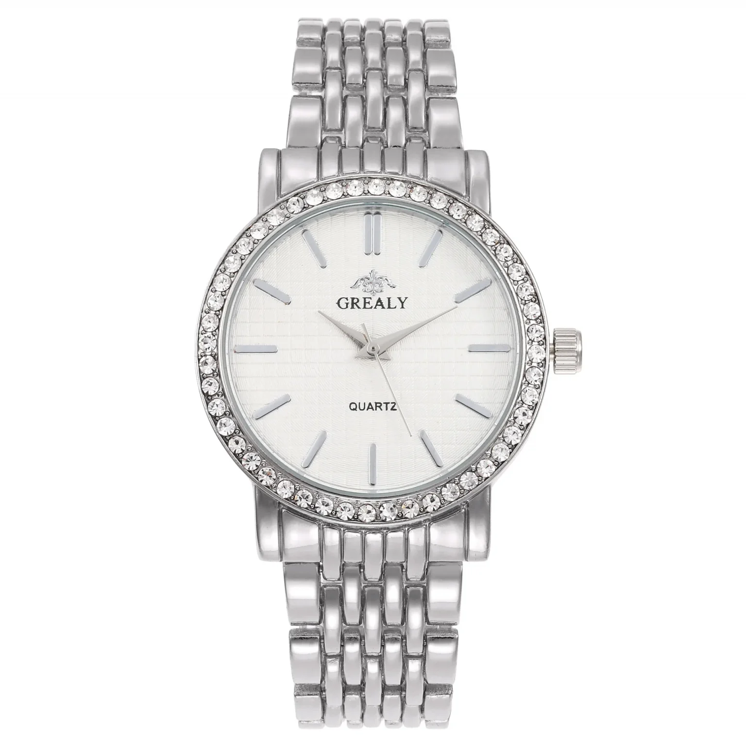 New Luxury Exquisite Women Quartz Watch Business Fashion Casual Round Rhinestone Quartz Watch Gift For Friends Family Relogio 5