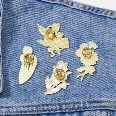 Creative cartoon plants flowers metal enamel badge pin garden style greenery sunflower clothing bag accessories brooch jewelry 2