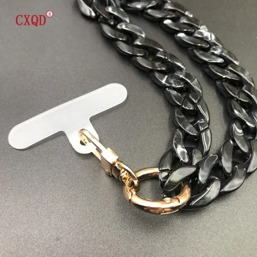 120cm Bevel Design Anti-lost Phone Lanyard Rope Neck Strap Colorful Portable Acrylic Cell Phone Chain Accessories Gifts Outdoor 4