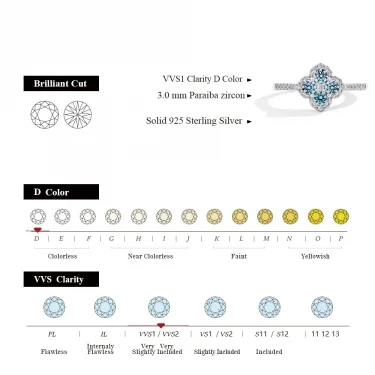 ATTAGEMS Classic Moissanite Rings for Women DVVS1 Color 100% S925 Sterling Silver Engagement Wedding Party Fine Jewelry Gift New 2