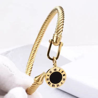 black shell Bracelets for women Stainless steel jewelry women's hand Bracelets on hand fashion jewelry accessories 1