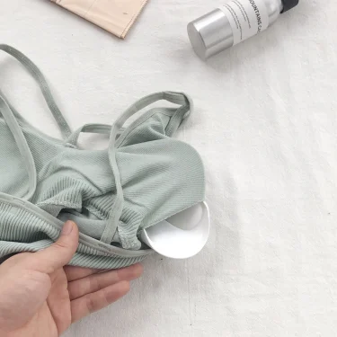 Women Cotton Lingerie Push Up Bra Sexy V Neck Tube Top Fashion Solid Color Underwear Female Soft Brassreie with Chest Pad 5