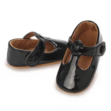 Cute 0-18M Newborn Girl Spring and Autumn PU Multi color Princess Shoes Soft Rubber Sole Anti slip Baby First Step Walking Shoes 5